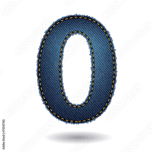 Vector jeans alphabet letters number design