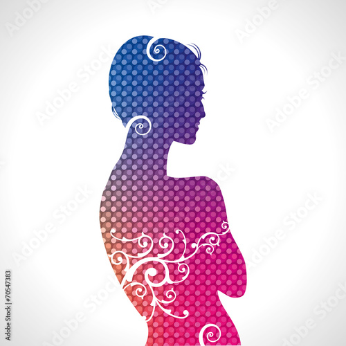 Beautiful woman silhouette
