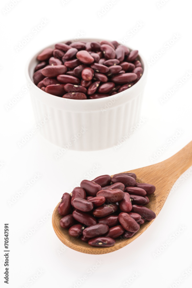 Red beans kidney isolated on white background Red beans kidney isolated on white background