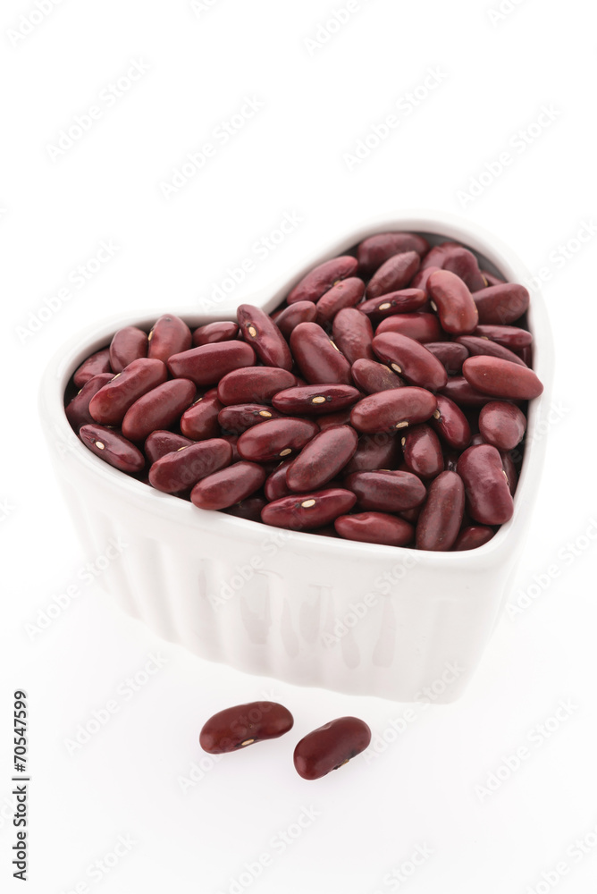Red beans kidney isolated on white background Red beans kidney isolated on white background