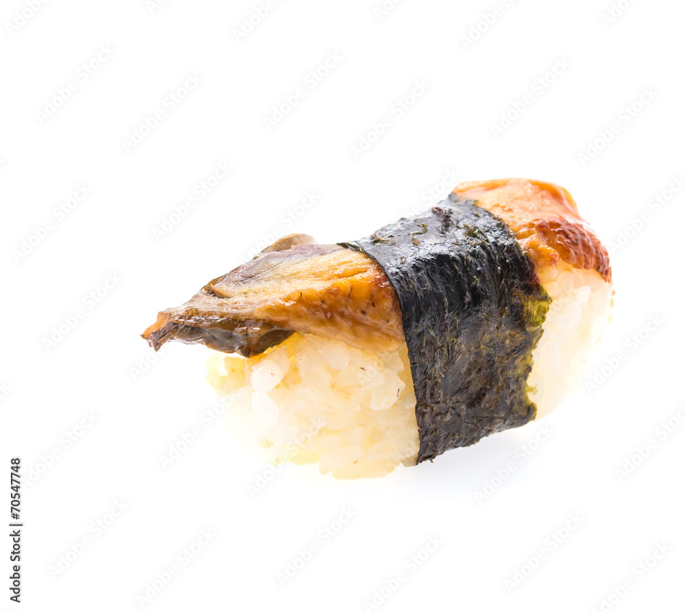 Sushi ell isolated on white