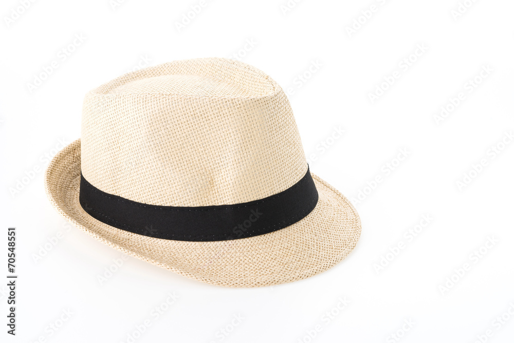 Straw hat isolated on white background