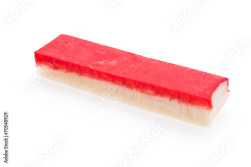 Crab stick isolated on white