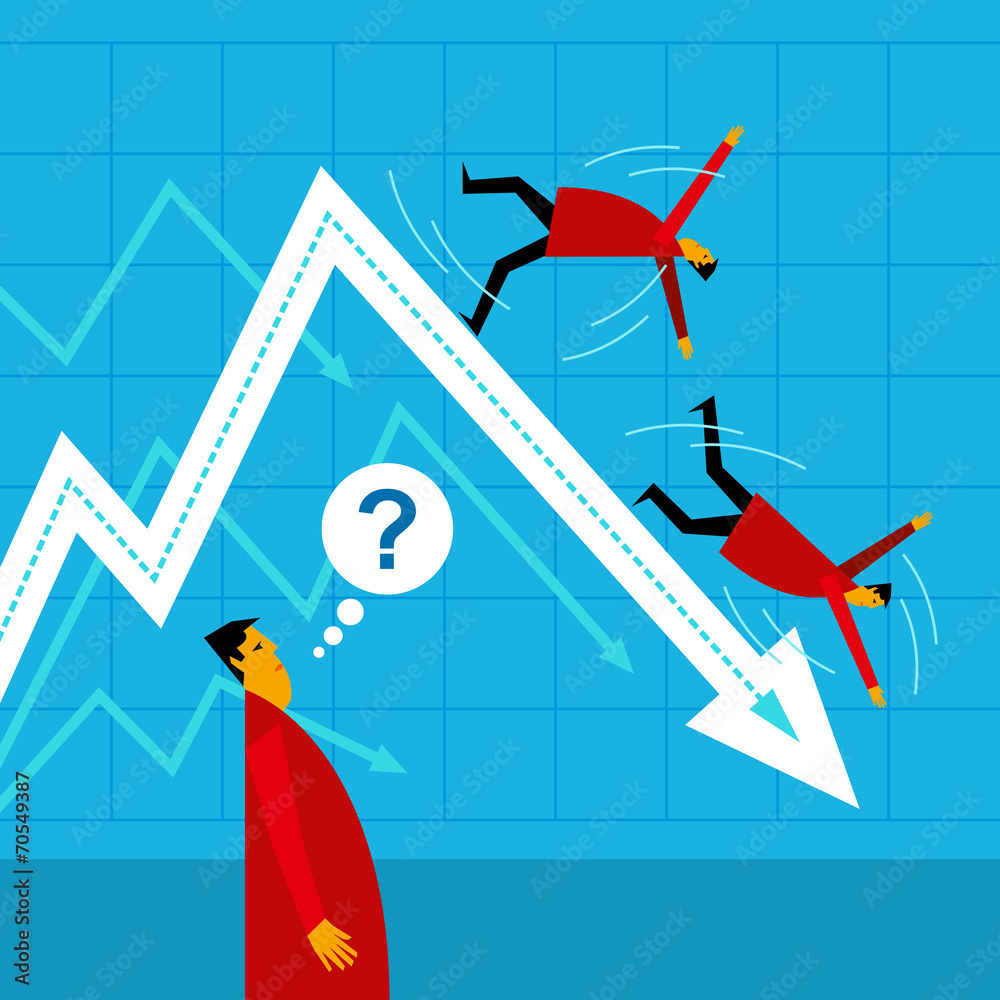 Fototapeta premium business loss concept