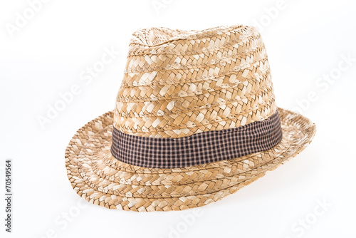 straw hat isolated on white background