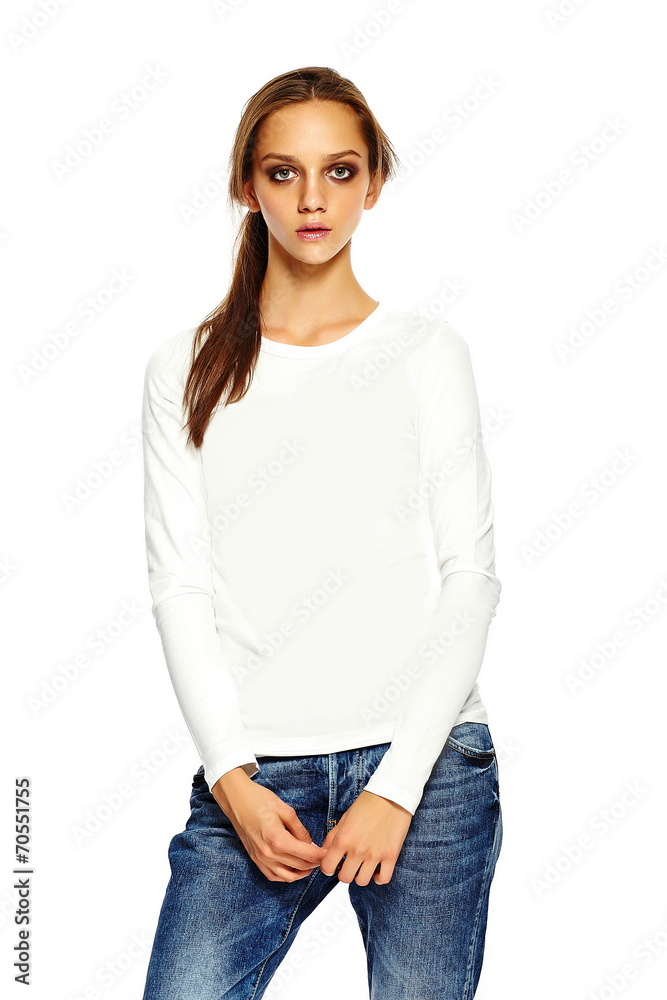 beautiful lifestyle young woman model in casual cloth beautiful lifestyle young woman model in casual cloth