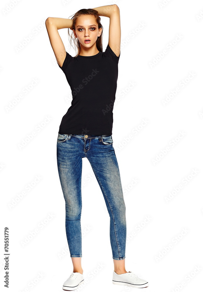 beautiful lifestyle young woman model in casual cloth beautiful lifestyle young woman model in casual cloth