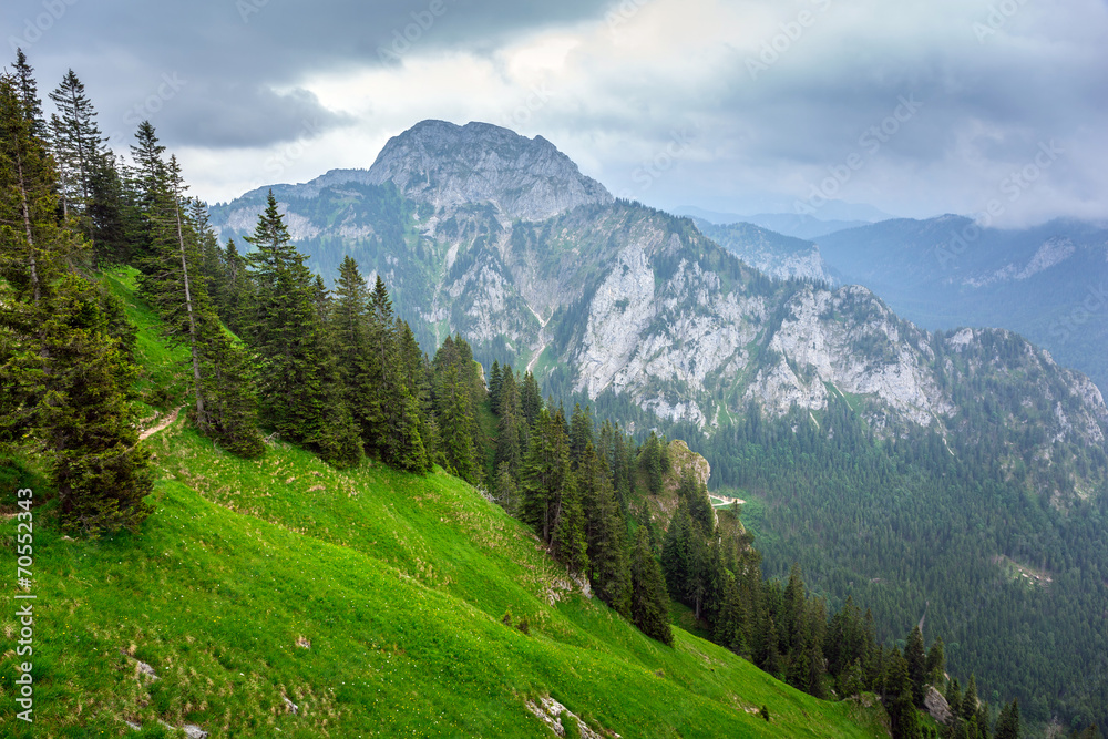Idyllic scenery of Bavarian Alps in Germany
