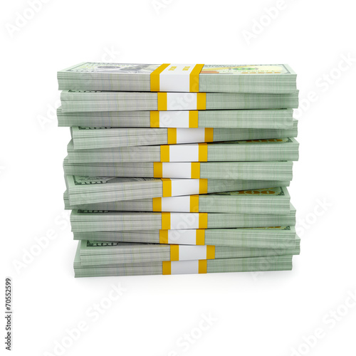 Stack of new US dollars 2013 edition bills
