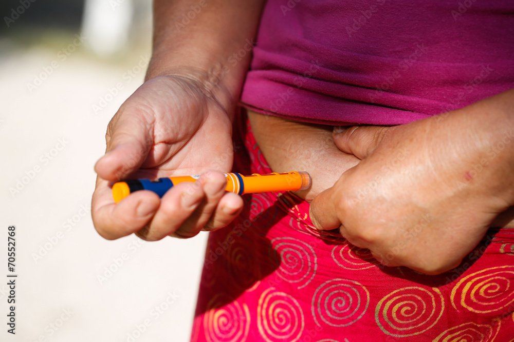 Injecting insulin