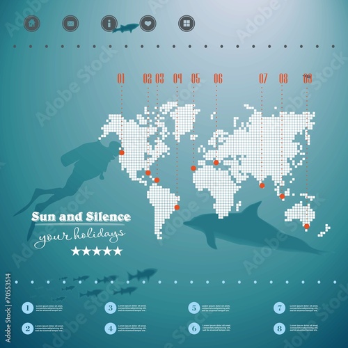 Web and mobile interface template.