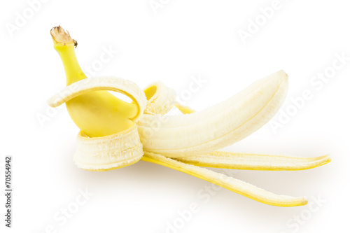 Foto Half peeled banana