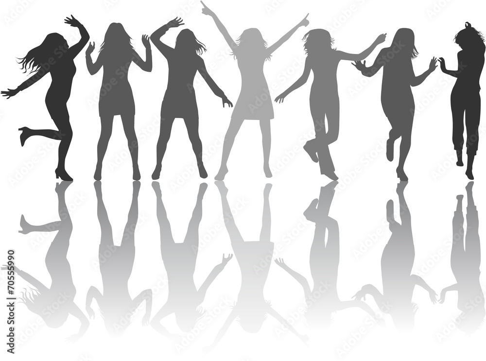 Fototapeta premium Women silhouettes.