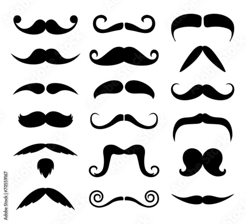 Hipster Moustaches Silhouettes