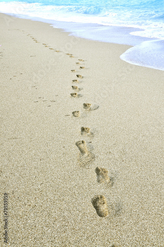 Footprints at beach
