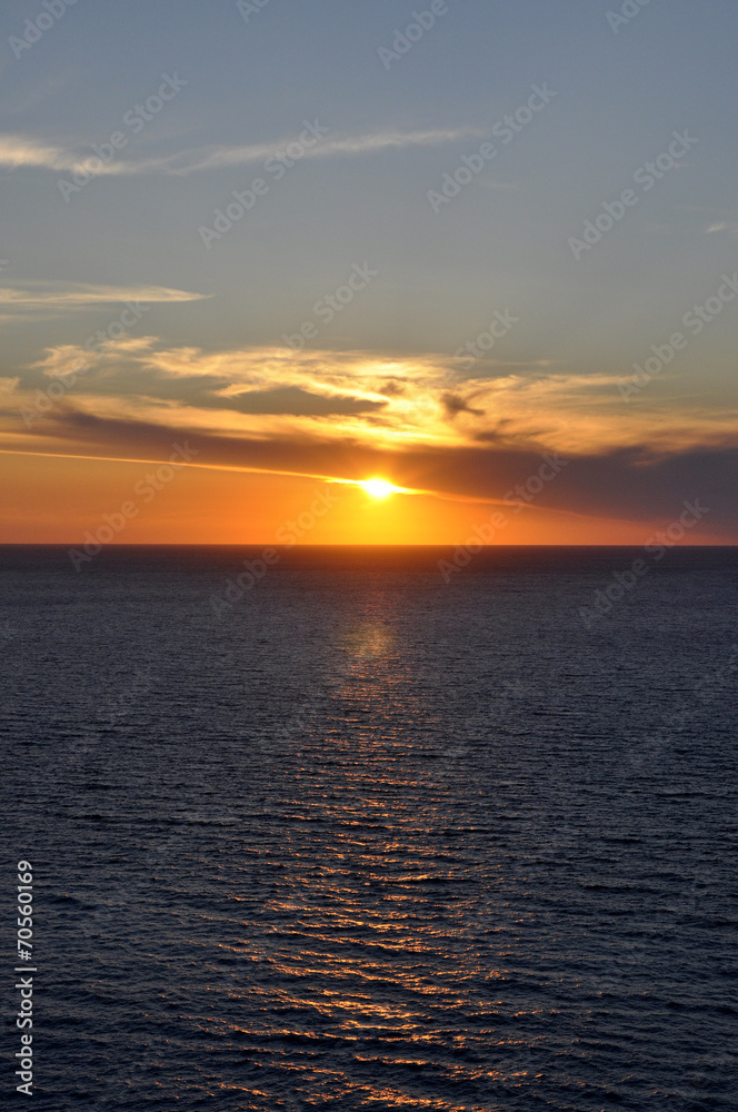 Sun over sea Lefkada