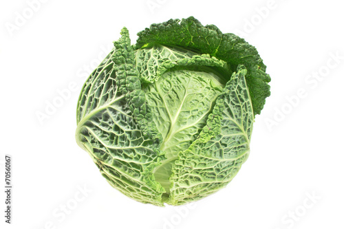 Kale vegetable isolated on white