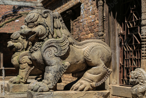 stone carving in bhaktapur burbar square nepal