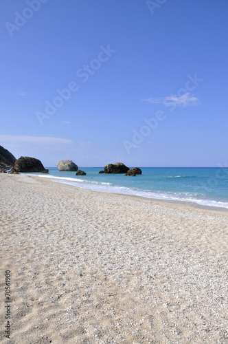 Egremni beach at Lefkada © mixeey