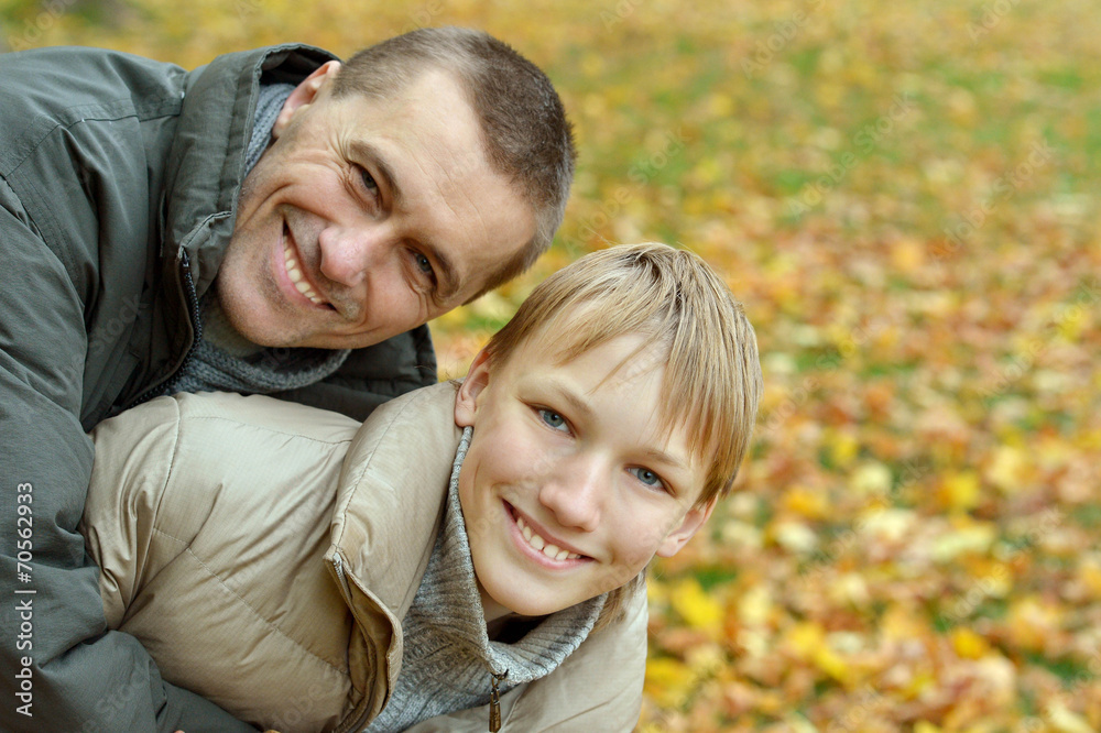 Fototapeta premium father and son