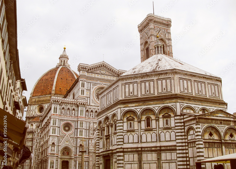 Retro look Florence Cathedral