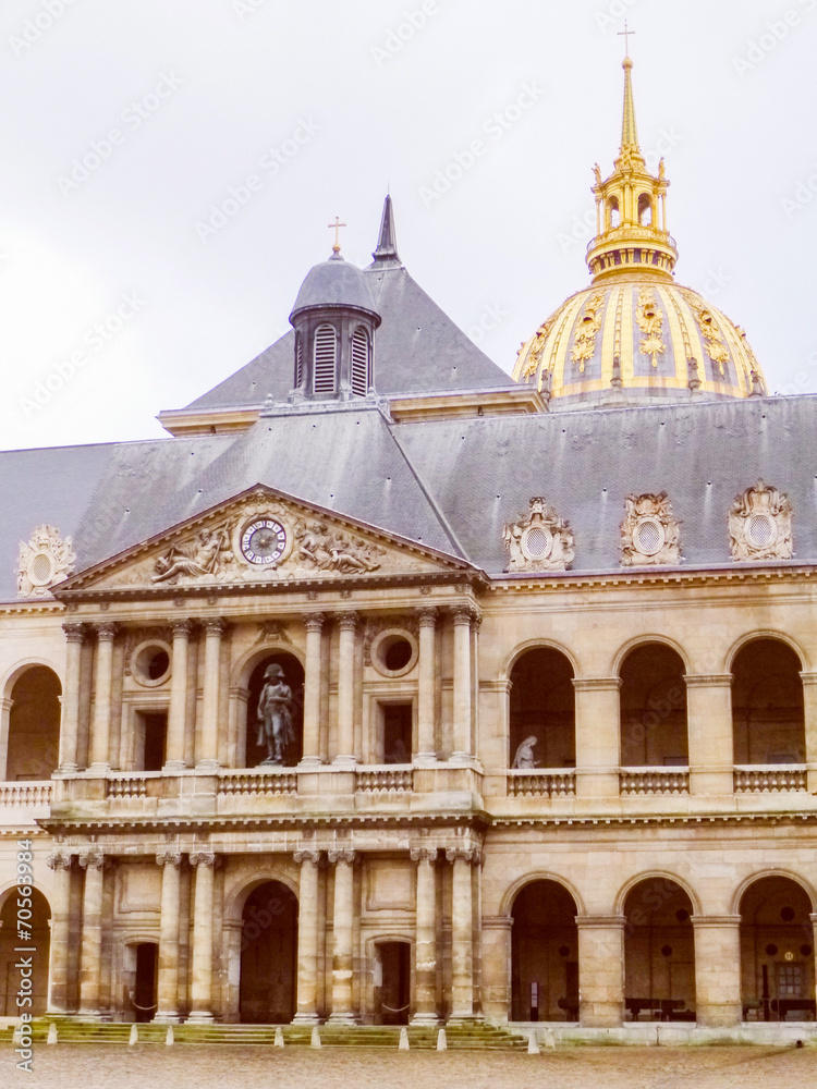Fototapeta premium Retro look Hotel des Invalides Paris