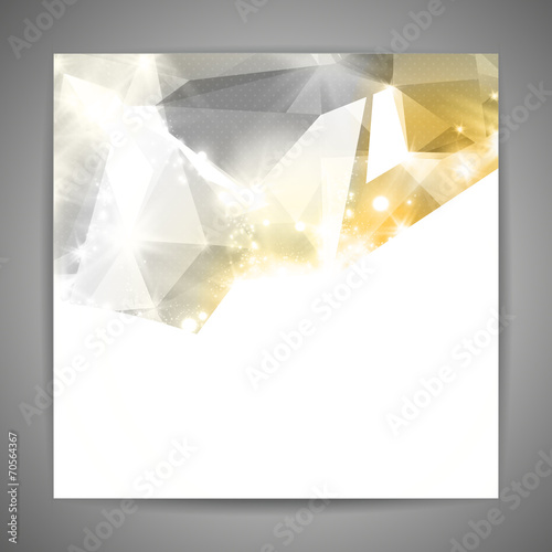 Abstract 3D geometric gold background.