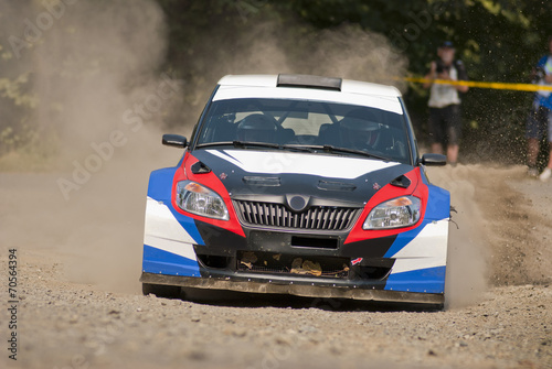 Rally car in action 