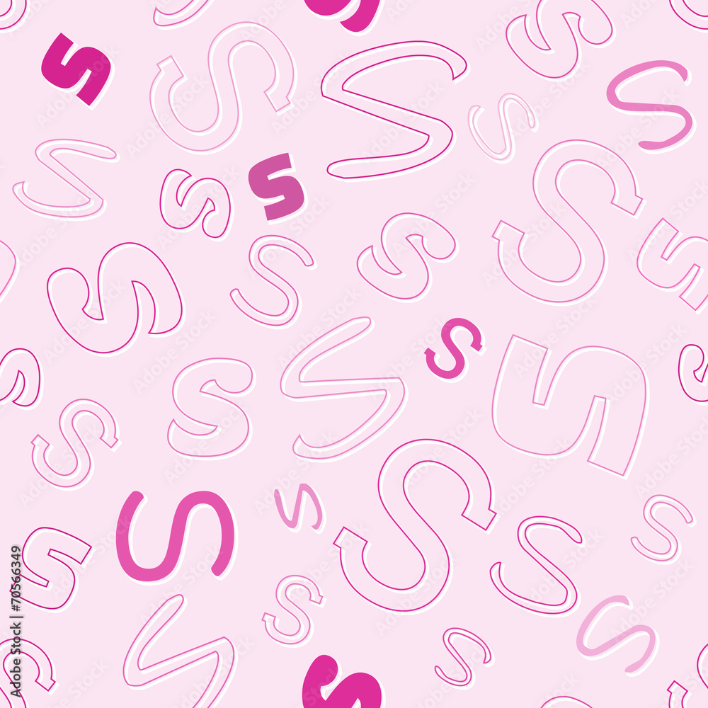 seamless pattern with character S seamless pattern with character S