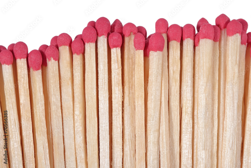 Red match on a white Red match on a white
