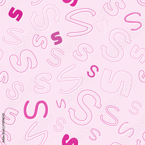 seamless pattern with character S