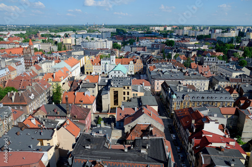 Obraz na płótnie Panorama Gliwic w salonie