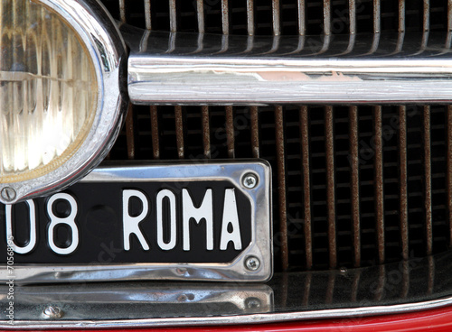 vintage cars in the city of Rome photo
