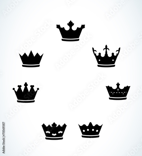 set of seven crowns