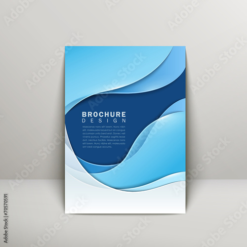 smooth curve lines background brochure template