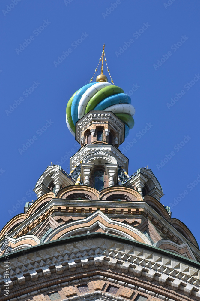 Dome of orthodox church Spas na Krovi