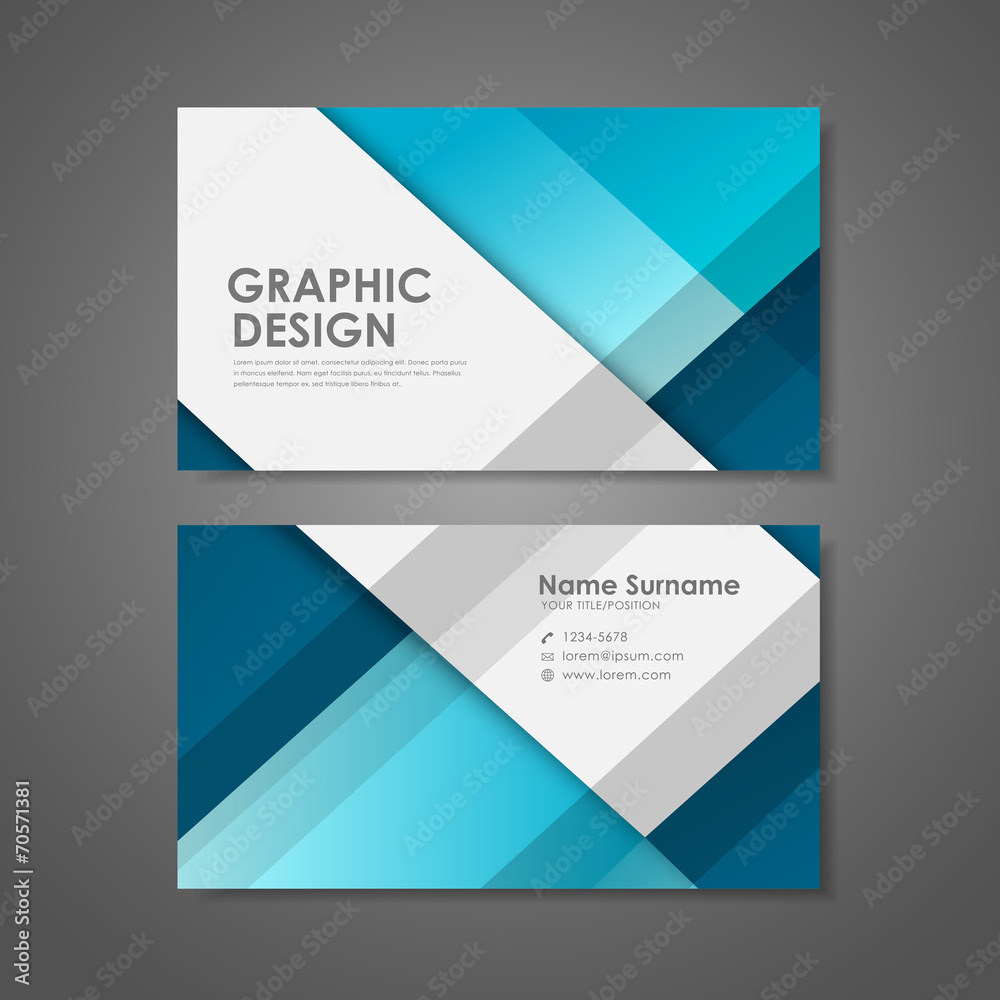 Fototapeta premium creative business card template in blue