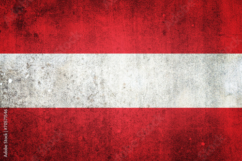 National flag of Austria. Grungy effect. #70571546