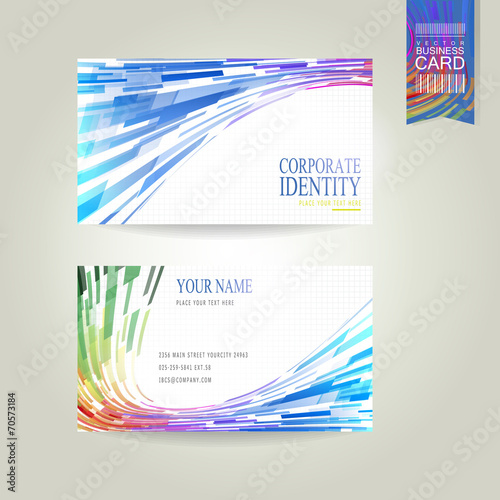 geometric streamlined business card