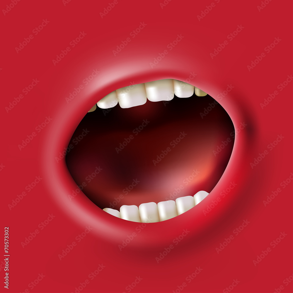 Naklejka premium screaming mouth