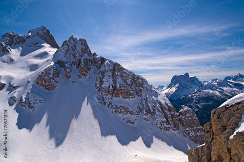 Dolomites Mountain in Winter, Italy