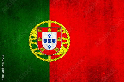 National flag of Portugal. Grungy effect. #70574765