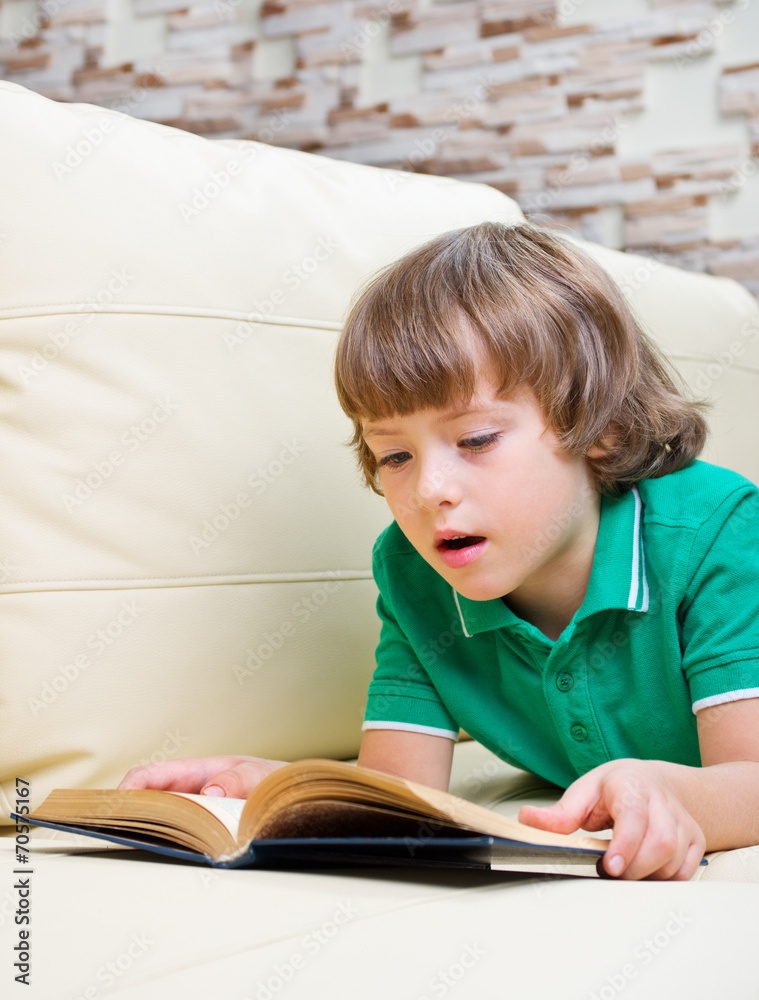 Little boy with book Little boy with book