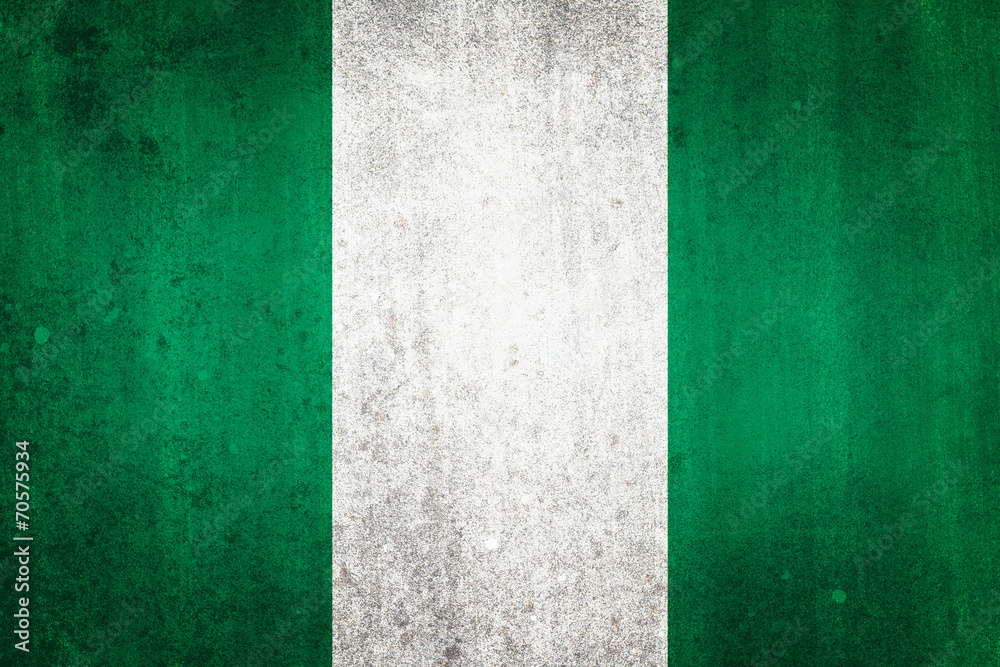 National flag of Nigeria. Grungy effect. National flag of Nigeria. Grungy effect.