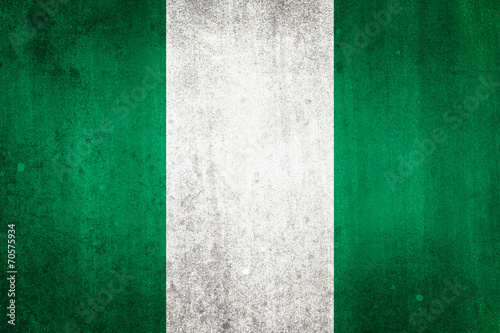 Photography National flag of Nigeria. Grungy effect.