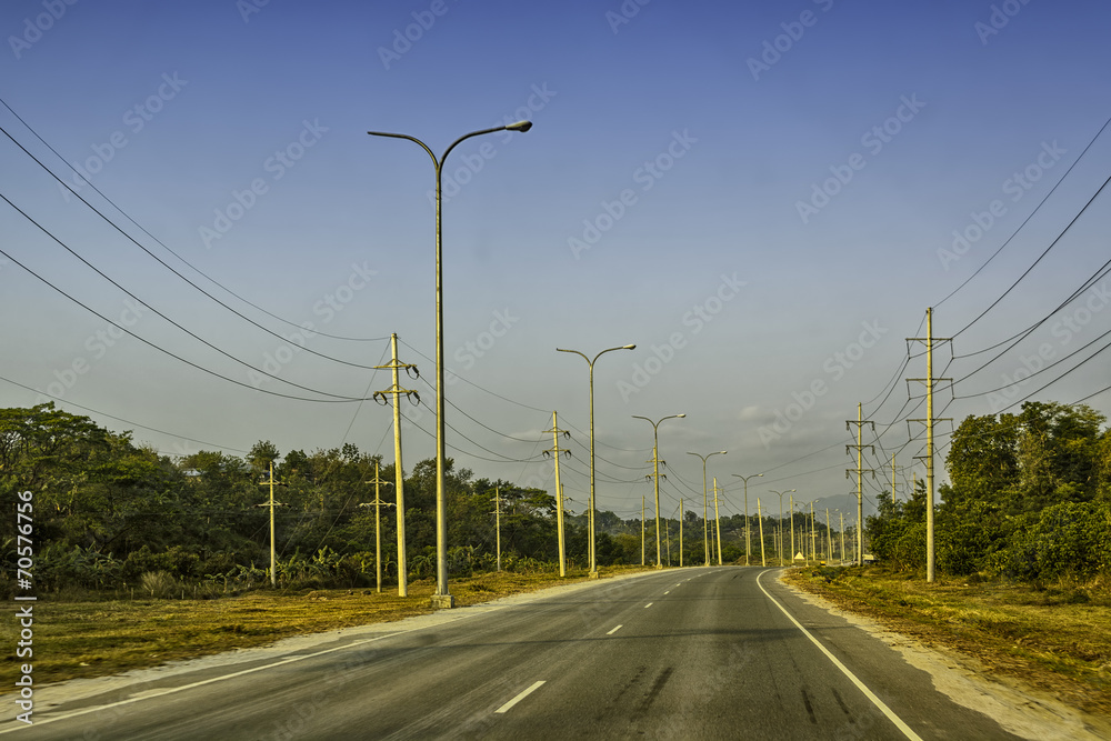 Sunrise Concrete Road