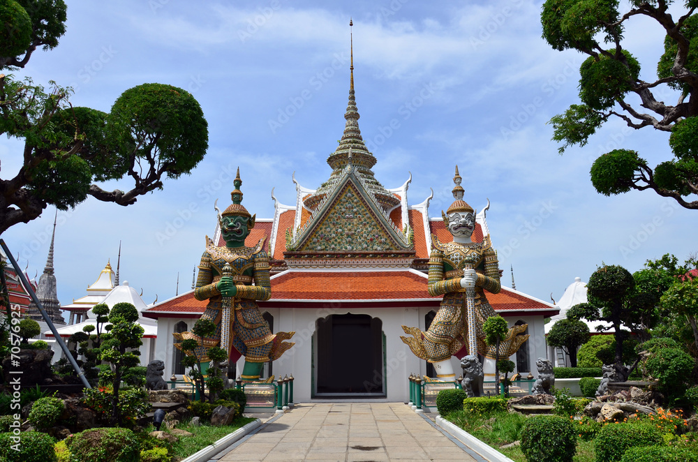 Wat Arun location at Chao Phraya Riverside in Bangkok