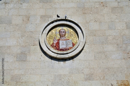 Mosaico sulla facciata del Convento di Fra Ignazio da Laconi photo