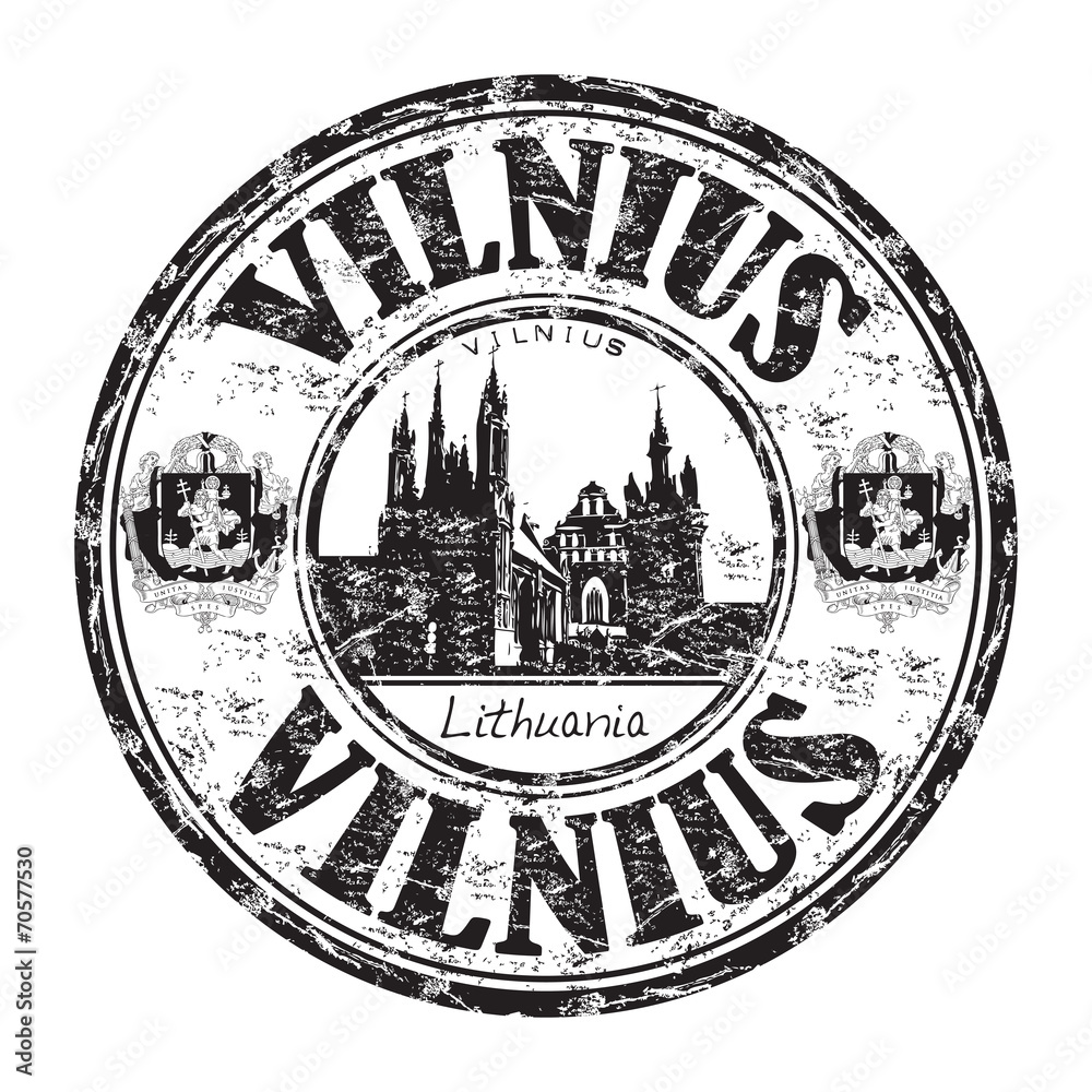 Obraz premium Vilnius grunge rubber stamp