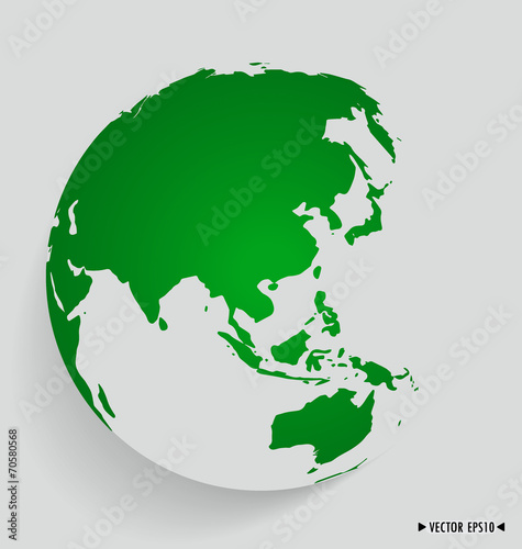 Modern globe. Vector illustration.